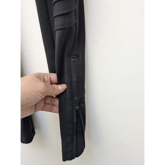 Athleta Women’s Leggings Delancey Moto Tight Black Ankle Zip Athleisure Size S - Picture 6 of 16